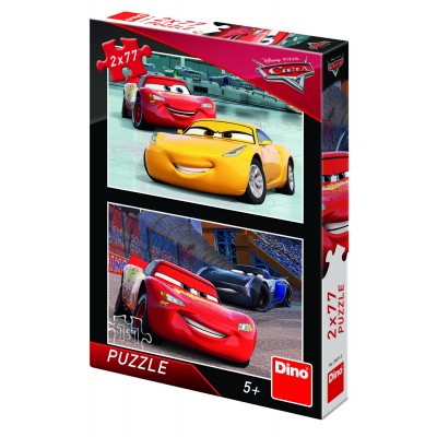 Puzzle 2 in 1 - Cars 3: Cursa cea mare (2 x 77 piese)