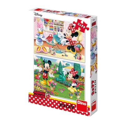 Puzzle 2 in 1 - Minnie la treaba (2 x 77 piese)