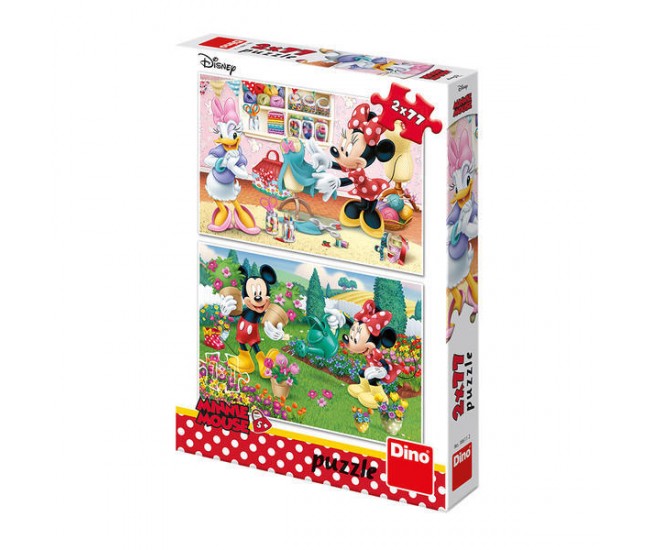 Puzzle 2 in 1 - Minnie la treaba (2 x 77 piese)