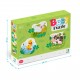 Puzzle 3 in 1  - Animalutele de la ferma (2,3,4 piese)