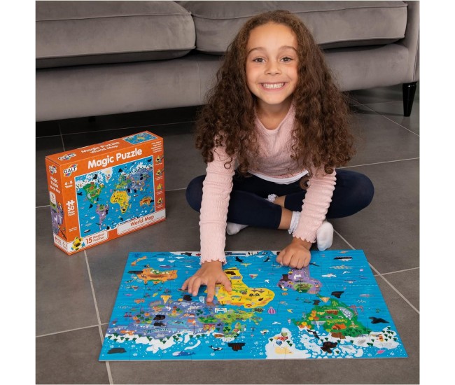 Magic Puzzle - Harta lumii ( 50 piese)