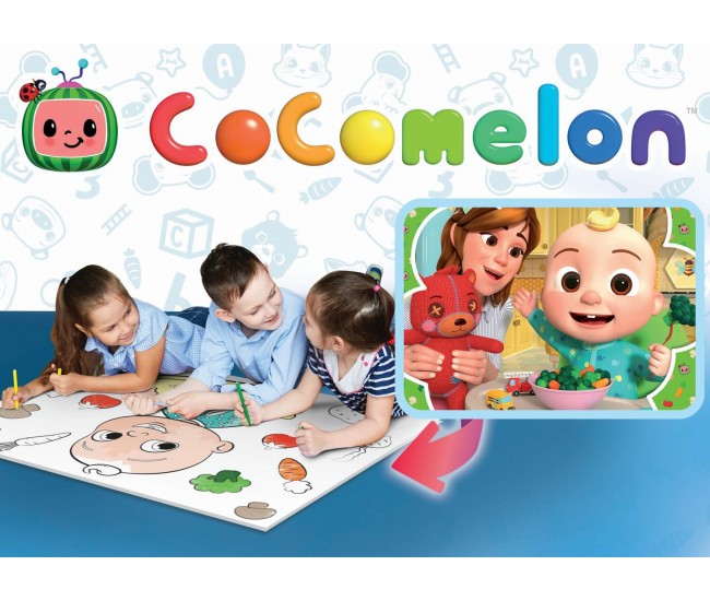 Puzzle de colorat maxi - Cocomelon la masa (60 piese)