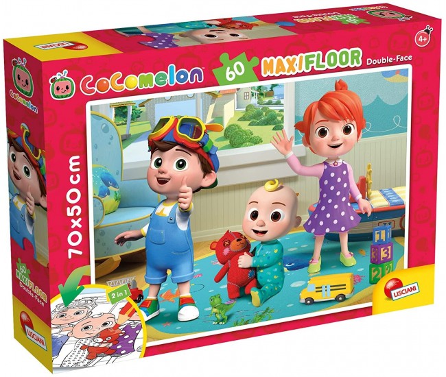 Puzzle de colorat maxi - Cocomelon si ursuletul (60 piese)