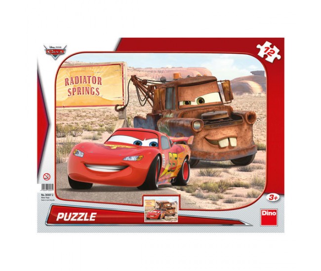 Puzzle - Peripetii cu Lightning McQueen (12 piese)