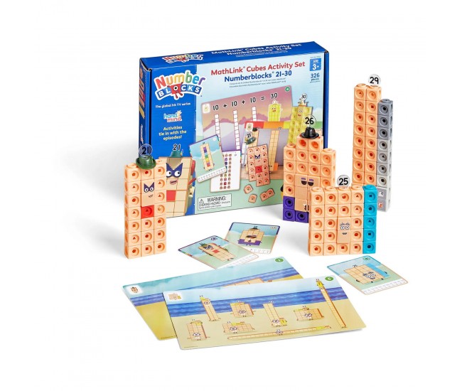 MathLink®Cubes Numberblocks in engleza Set de activitati de la 21 - 30