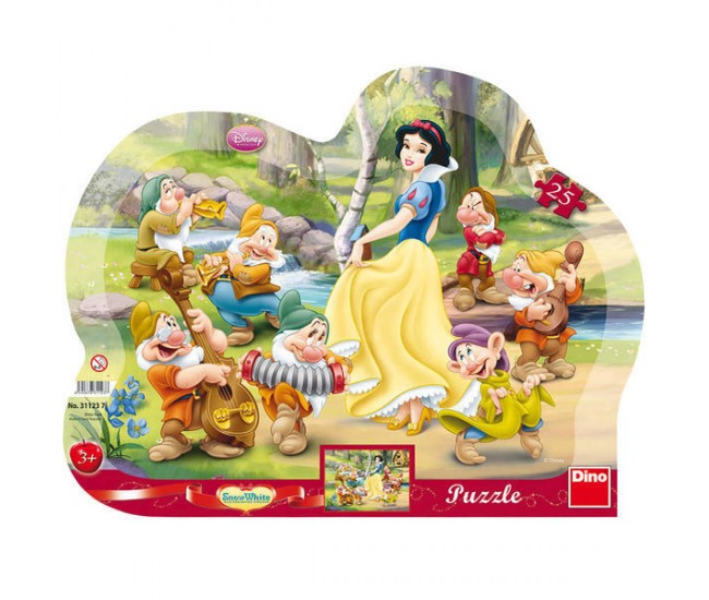 Puzzle cu rama - Alba ca Zapada (25 piese)