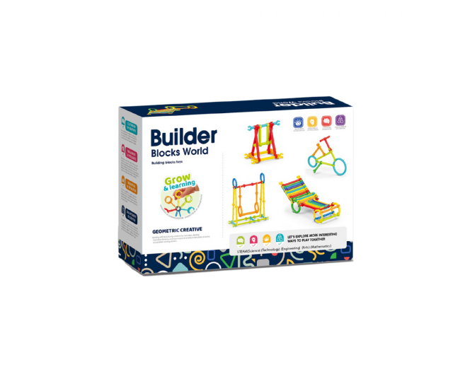 Set de constructie STEAM - Micutul inginer (210 piese)