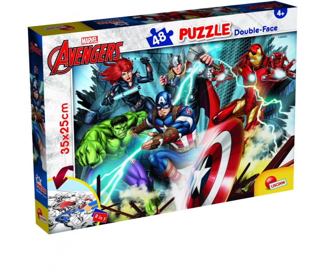 Puzzle de colorat - Avengers (48 de piese)