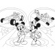 Puzzle de colorat - Mickey in cursa (24 piese)