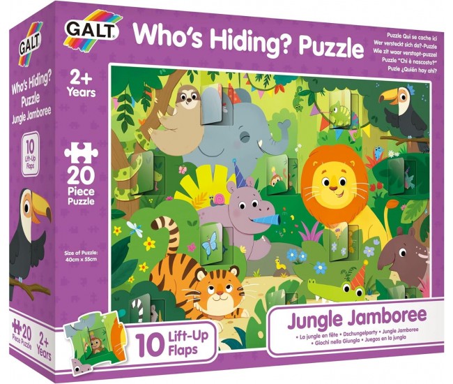 Puzzle deschide ferestrele - Jungla ( 20 piese)