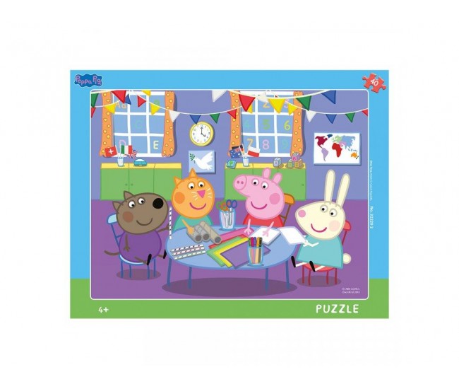 Puzzle cu rama - Purcelusa Peppa (40 piese)