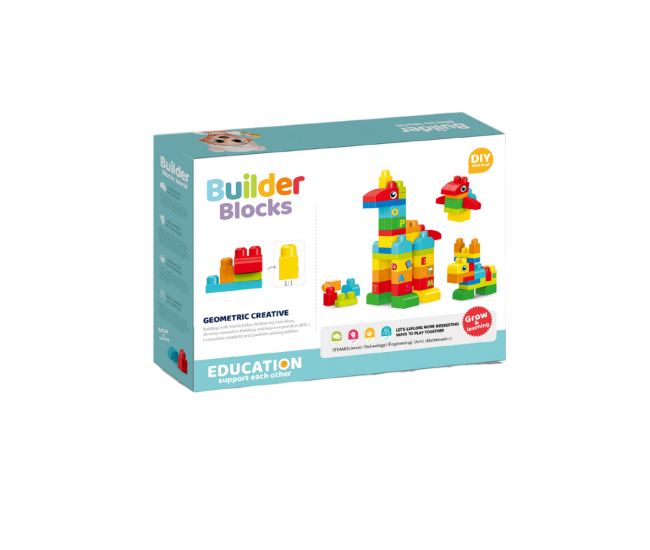 Set de constructie STEAM - Animalute (62 piese)