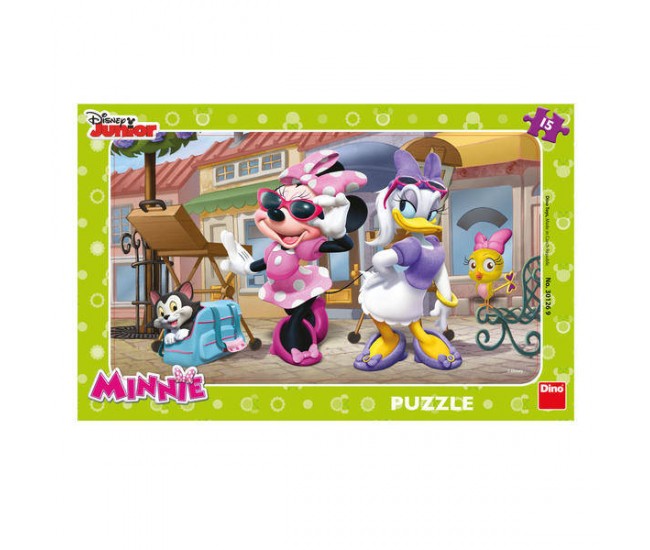 Puzzle - Minnie si Daisy la plimbare (15 piese)