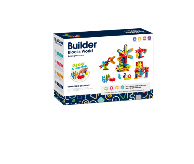 Set de constructie STEAM - Fun Blocks (78 piese)