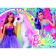 Puzzle de colorat maxi - Barbie (4 x 48 de piese)