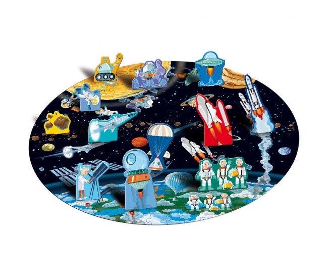 Cunoaste, invata si exploreaza - Puzzle De la pamant pana la luna (200 piese)