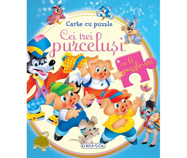 Carte cu puzzle - Cei trei purcelusi