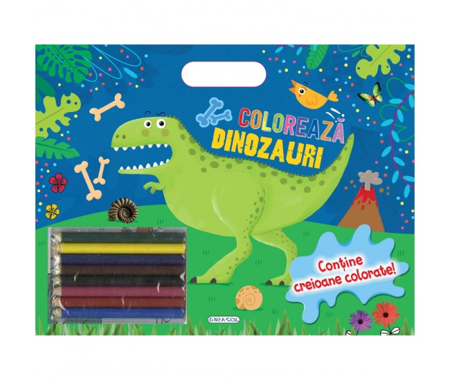 Coloreaza - Dinozauri (creioane)