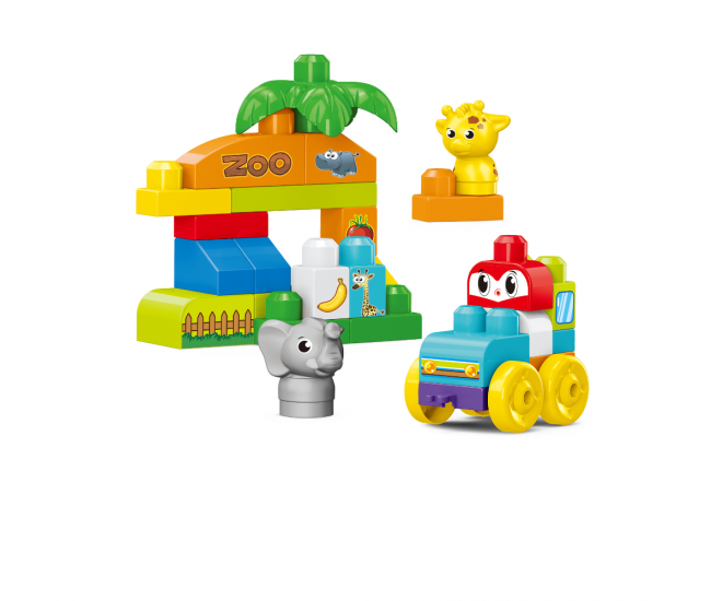 Set de constructie STEAM - Zoo distractiva (32 piese)