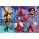 Puzzle de colorat maxi - Paienjenelul Marvel si prietenii lui uimitori (2 x 24 de piese)