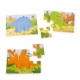 Set 3 puzzle din lemn - Dinozauri