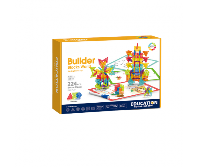 Set de constructie STEAM - Fulgi de zapada (224 piese)