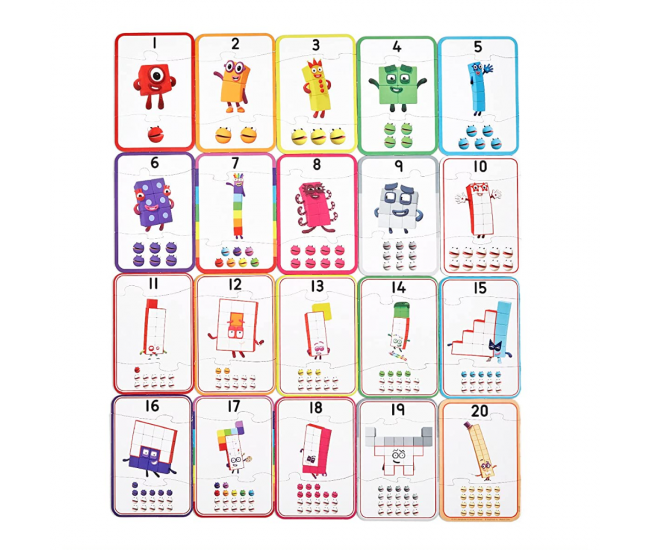 Puzzle - Invat sa numar de la 1 - 20 - Numberblocks