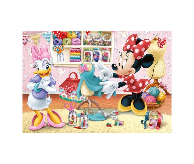 Puzzle 2 in 1 - Minnie la treaba (2 x 77 piese)