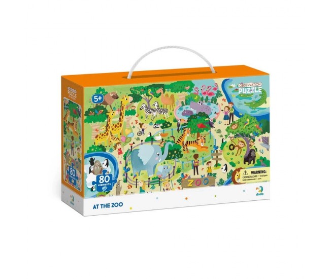 Puzzle - Animalute la ZOO (80 piese)