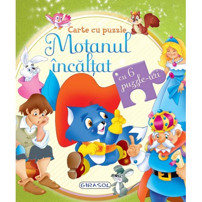 Carte cu puzzle - Motanul incaltat