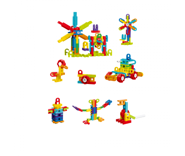 Set de constructie STEAM - Fun Blocks (78 piese)