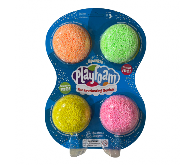 Spuma de modelat cu sclipici Playfoam™ - Set 4 culori