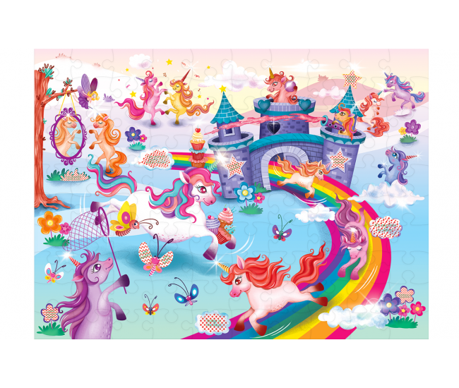 Puzzle magic - Secretele unicornilor (100 piese)