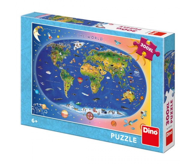 Puzzle XL - Harta Lumii (300 piese)