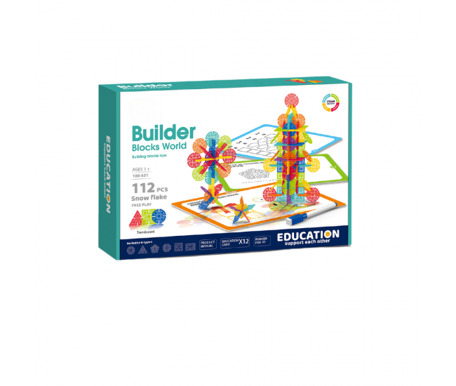 Set de constructie STEAM - Fulgi de zapada (112 piese)