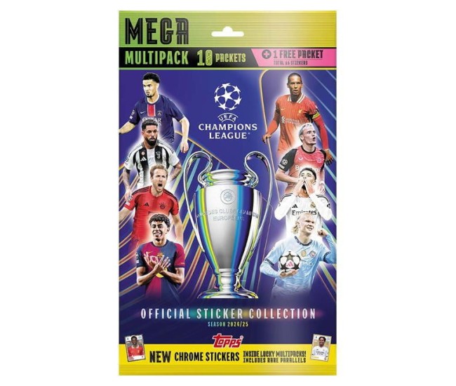 Set abtibilduri Mega Multipack -  Topps 2025 UEFA Champions League