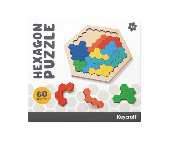 Puzzle din lemn - Hexagon