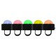 Set 4 inele iluminate led 3x0.2w rgb