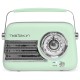 Radio fm portabil nostalgia 15w cu functie bluetooth/aux - verde