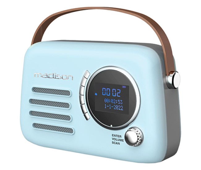 Radio fm/dab portabil vintage 30w cu functie bluetooth/aux