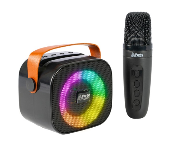 Boxa portabila karaoke cu 1 microfon funtie bt/usb/tws