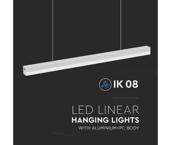 Corp iluminat led liniar 120cm 40w 4000k alb neutru - alb