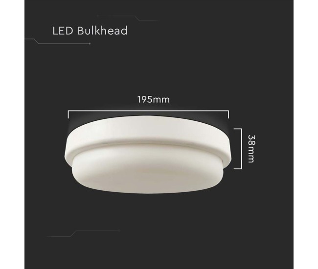 Plafoniera led 18w ip54 3000k