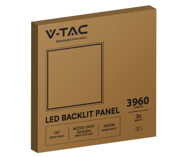 Panou led 36w 120lm/w 60x60cm 3000k alb cald