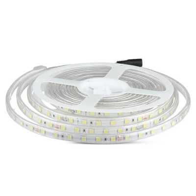 Banda led smd5050 24v 60led/m 6400k ip65 5m