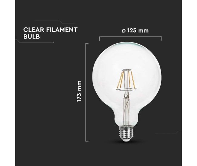 Bec g125 e27 10w cu filament 3000k