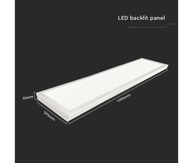 Panou led aplicabil 36w 120 x 30cm 6500k alb rece