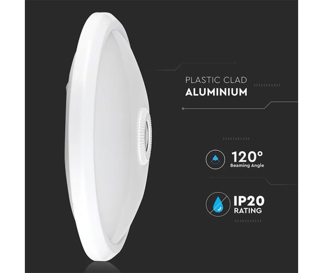 Plafoniera led 12w ip20 senzor de miscare 6400k alb rece