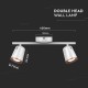 Lampa led montaj perete 2x6w 4000k alb neutru - alb