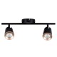 Lampa led montaj perete 2x6w 4000k alb neutru - negru